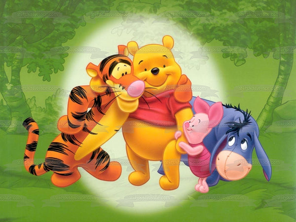 Disney Winnie the Pooh Pooh Bear Tigger Piglet Eeyore Edible Cake Topper Image ABPID09207