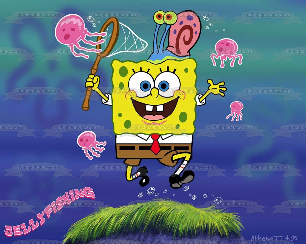 SpongeBob SquarePants Sponge Bob Square Pants Catching Jellyfish Edibl – A  Birthday Place