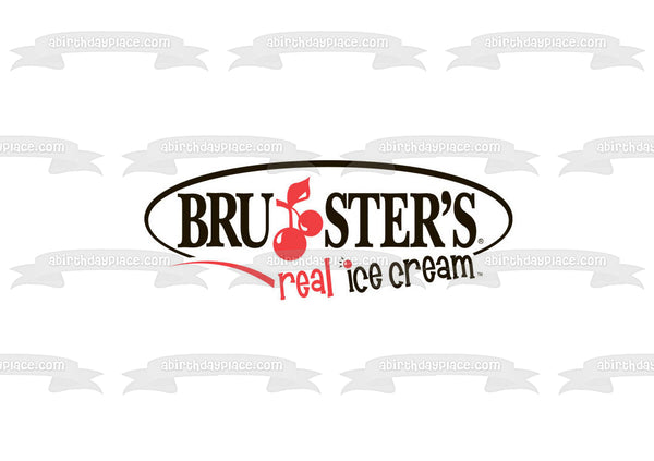 Brusters Real Ice Cream Logo Edible Cake Topper Image ABPID09748