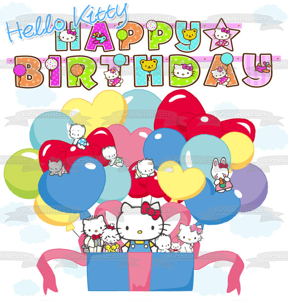 Hello Kitty Happy Birthday Charmmy Kitty Edible Cake Topper Image ABPID11001