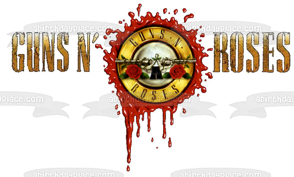 Guns N' Roses Logo Guns Roses Rock Band Edible Cake Topper Image ABPID11182