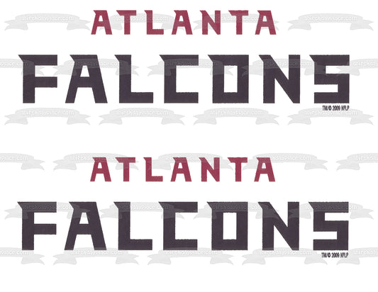 Tiras de imágenes comestibles para decoración de tartas con logotipo de los Atlanta Falcons, fútbol americano de la NFL ABPID11303 