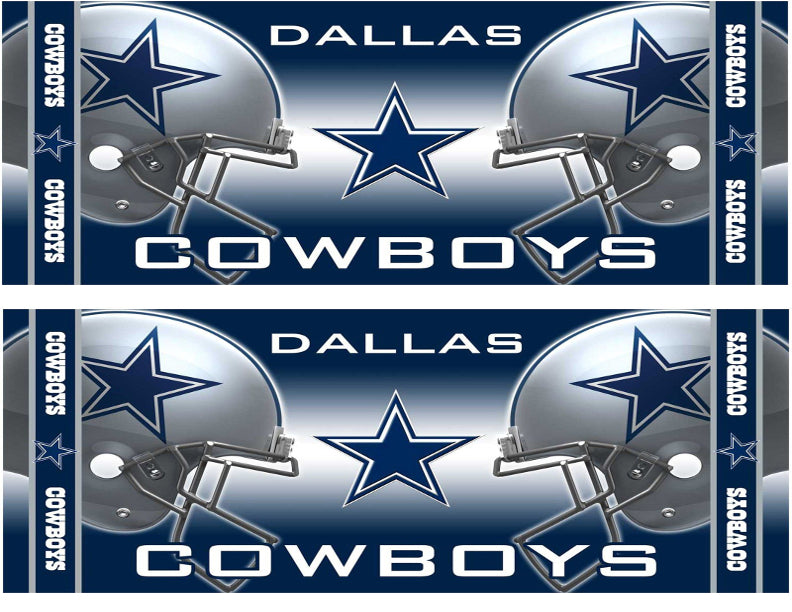 Dallas Cowboys Logo Helmets Stars NFL Football Edible Cake Topper Image Strips ABPID11316