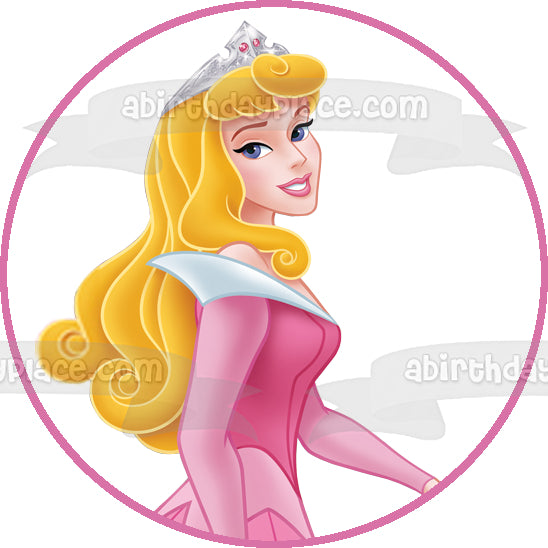 Disney Sleeping Beauty Aurora Smiling Edible Cake Topper Image ABPID11504