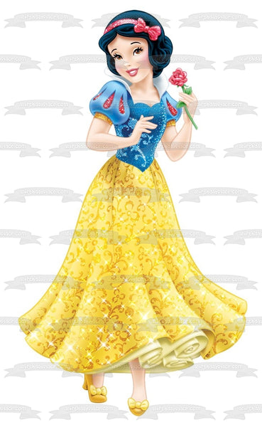 Disney Snow White Pink Rose Edible Cake Topper Image ABPID11515