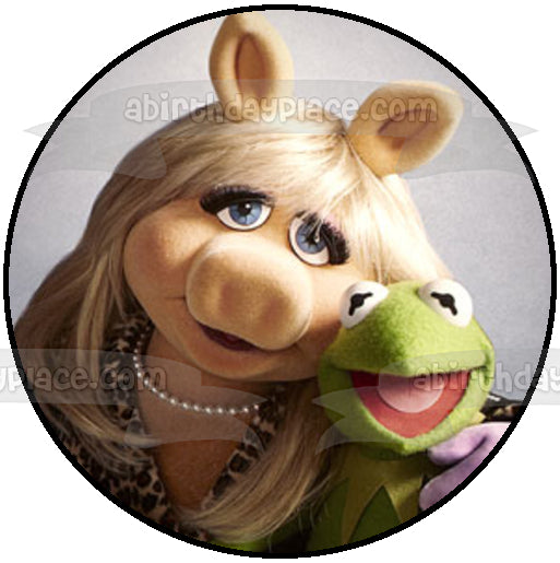 Disney the Muppets Kermit the Frog Miss Piggy Edible Cake Topper Image ABPID12007