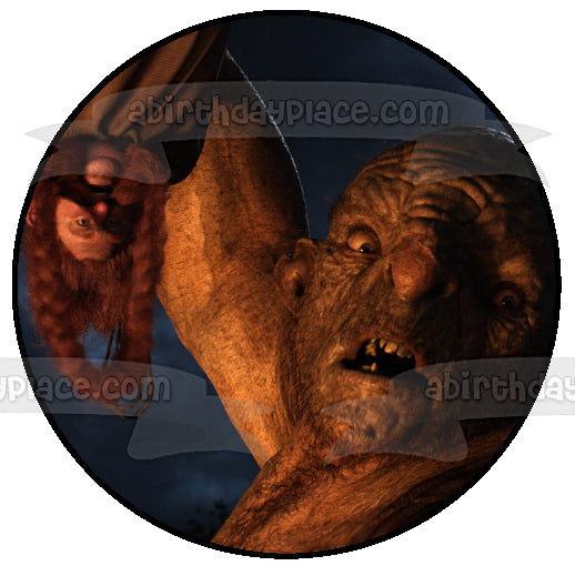 The Hobbit The Desolation of Smaug Trolls Bert Holding Edible Cake Topper Image ABPID12238