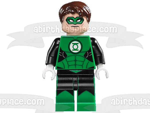 DC Comics LEGO Green Lantern Superhero Edible Cake Topper Image ABPID12261