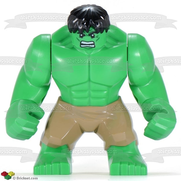 Marvel LEGO Superhero The Hulk Edible Cake Topper Image ABPID12307