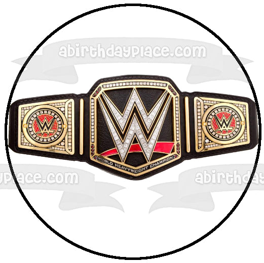 WWE World Wrestling Entertainment Belt Edible Cake Topper Image ABPID12472