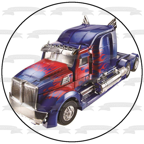 Transformers Optimus Prime Truck Convoy Edible Cake Topper Image ABPID12611