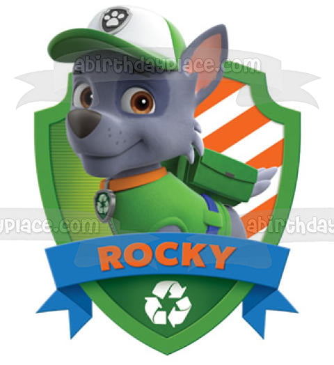 Paw Patrol Rocky Edible Cake Topper Image ABPID12684 – A Birthday Place