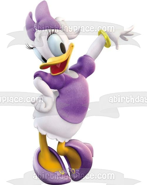 Walt Disney Daisy Duck Edible Cake Topper Image ABPID12856 A Birthday