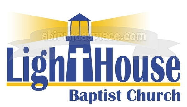 Light House Baptist Church Lighthouse Logo Edible Cake Topper Image ABPID12999