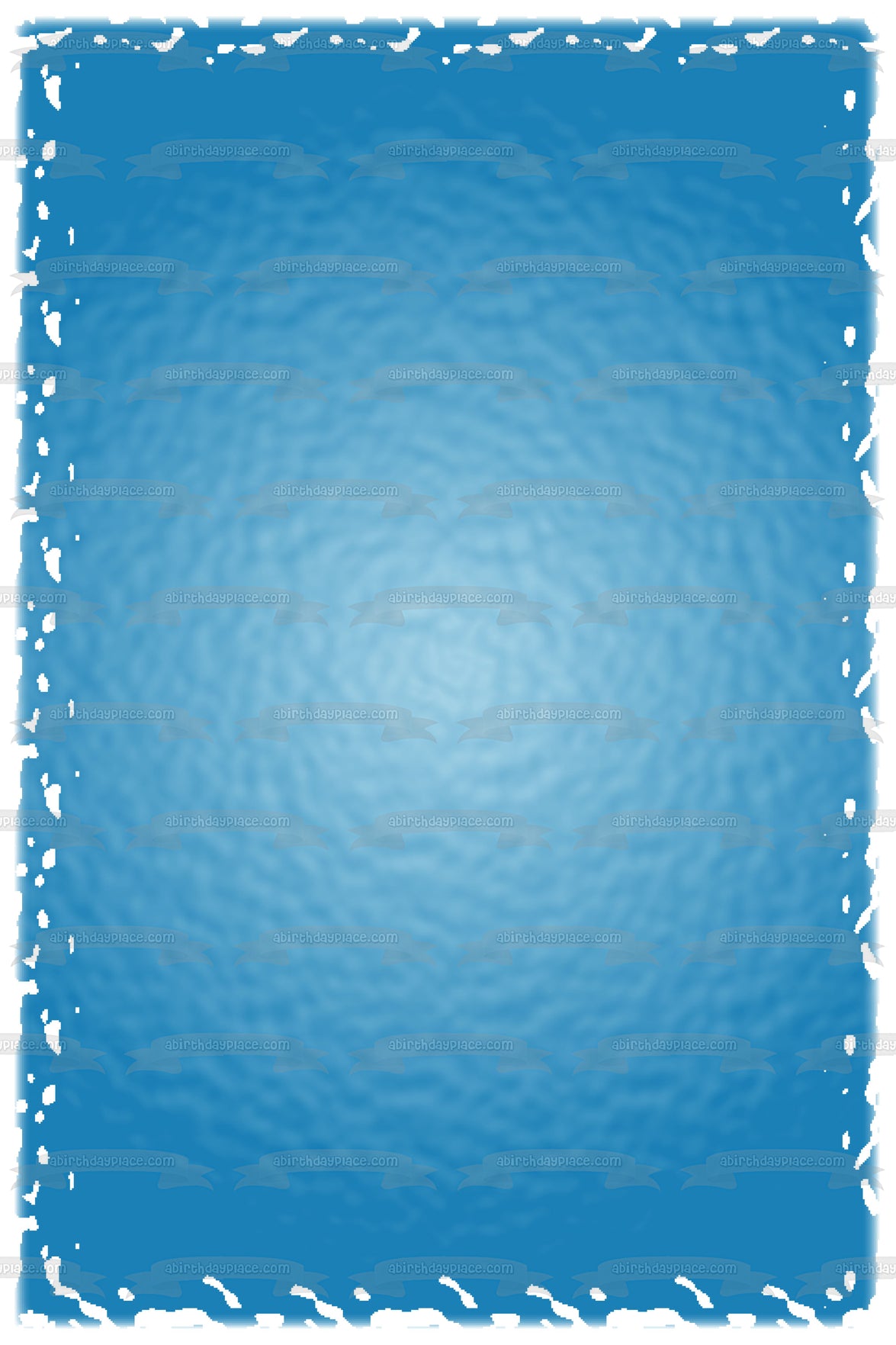 Blue Water Pattern White Edges Edible Cake Topper Image ABPID13453