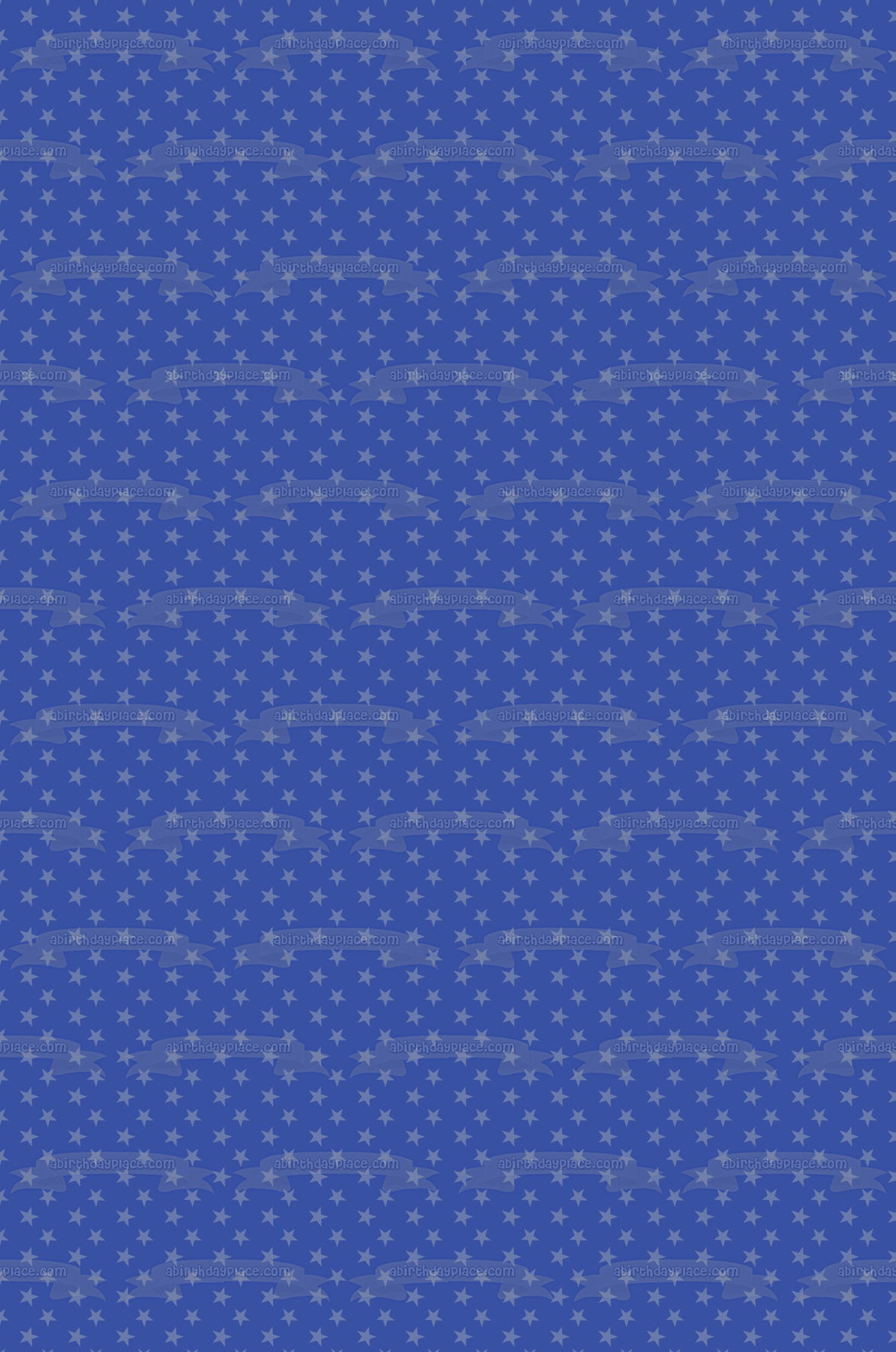 Patrón de estrella azul claro Fondo azul oscuro Imagen de decoración comestible para pastel ABPID13498 