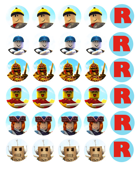 Roblox Assorted Avatars Edible Cupcake Topper Images ABPID14796