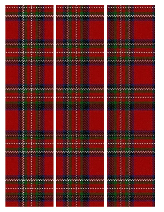 Red Blue Green Plaid Stripes Pattern Edible Cake Topper Image Strips ABPID14806