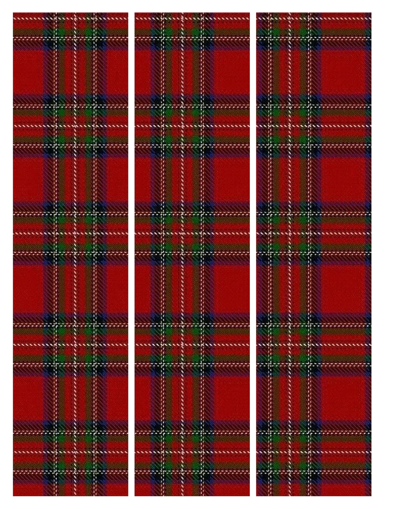 Red Blue Green Plaid Stripes Pattern Edible Cake Topper Image Strips ABPID14806