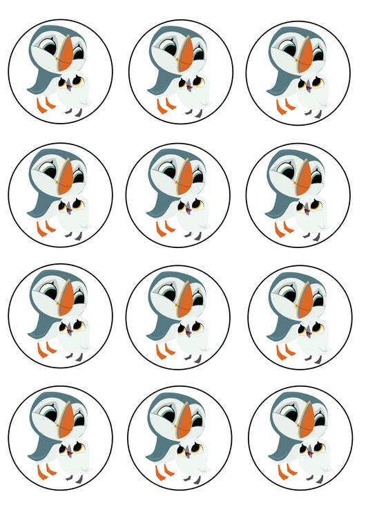 Puffin Rock Oona Baba Edible Cupcake Topper Images ABPID14826