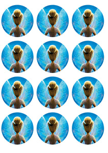 Disney Tinker Bell Peter Pan Fairy Wings Edible Cupcake Topper Images ABPID14857