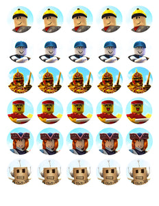 Roblox Assorted Avatar Skins Edible Cupcake Topper Images ABPID14864