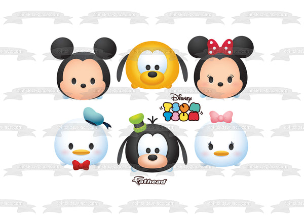 Disney Tsum Tsum Mickey Mouse Donald Duck Minnie Mouse Goofy Donald Duck Daisy Duck Edible Cake Topper Image ABPID15098