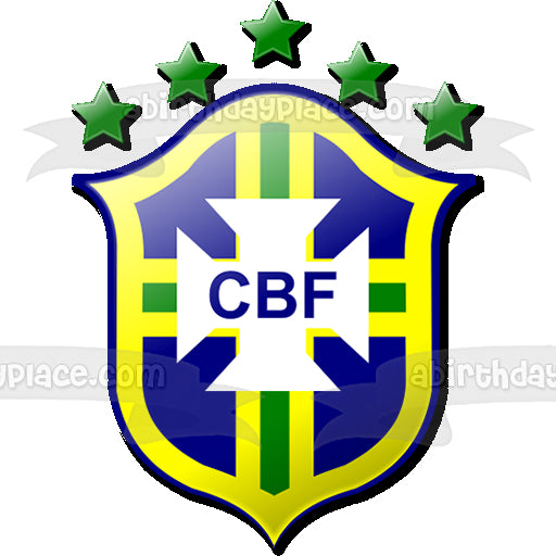 Brasil Dream League Soccer Team Logo Edible Cake Topper Image ABPID20630