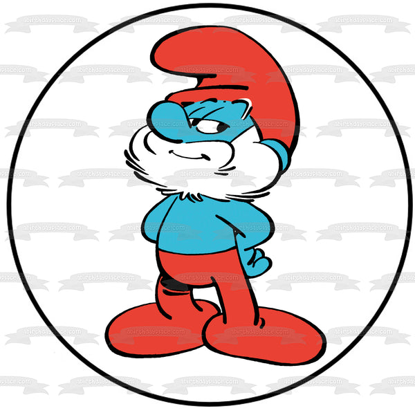 The Smurfs Papa Smurf Edible Cake Topper Image ABPID21754