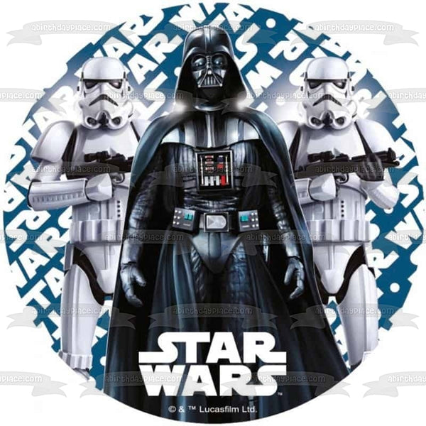 Star Wars Darth Vader Storm Troopers Edible Cake Topper Image ABPID21762