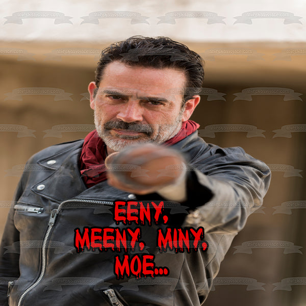 The Walking Dead Negan Eeny Meeny Miny Moe Edible Cake Topper Image ABPID21804