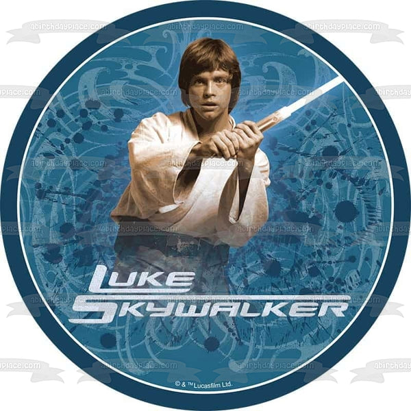 Star Wars Luke Skywalker Lightsaber Edible Cake Topper Image ABPID22082