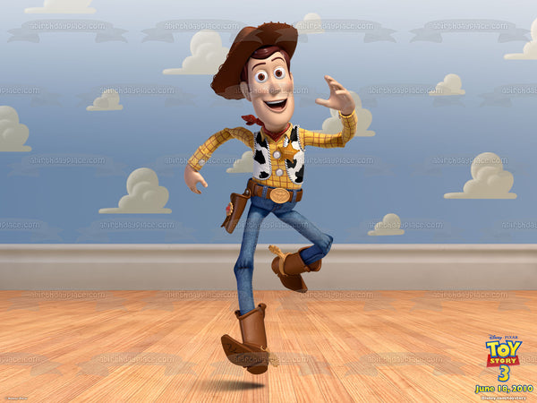 Toy Story 3 Woody Running Edible Cake Topper Image ABPID22163