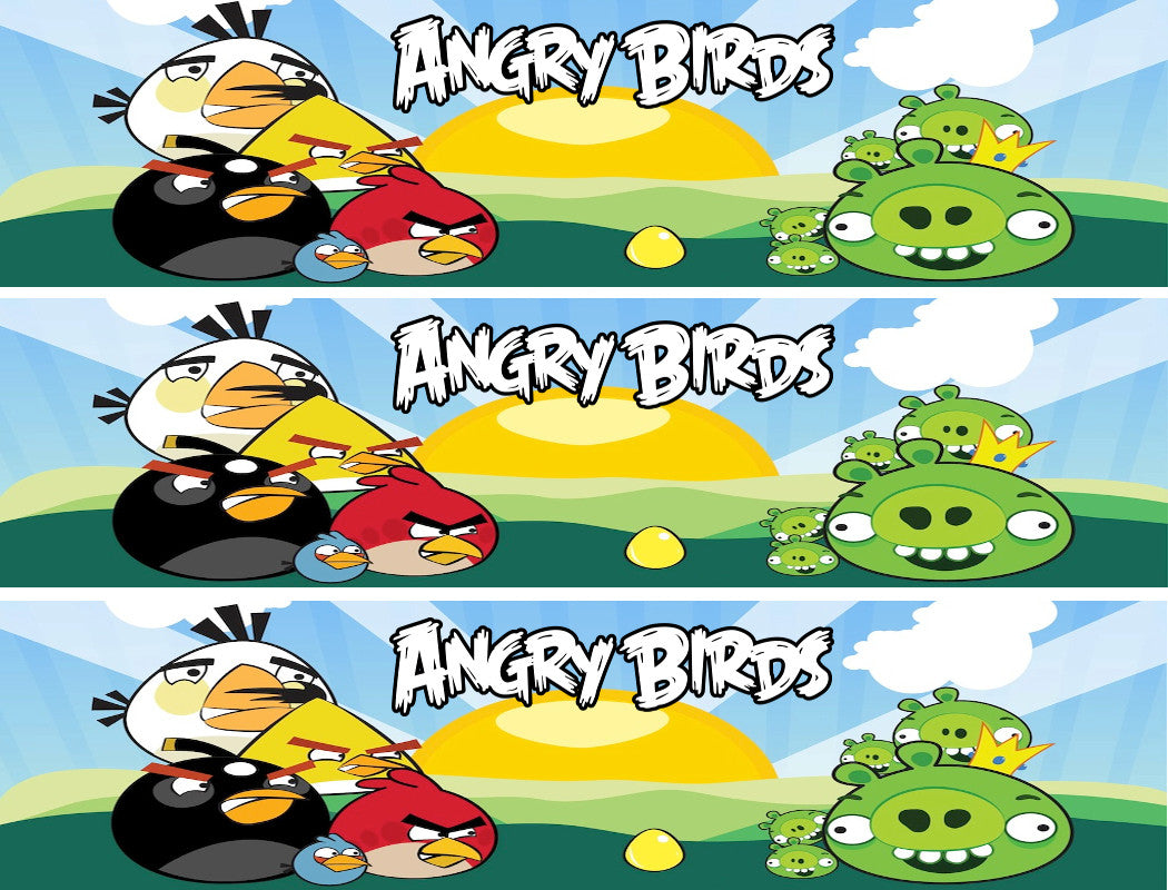 Angry Birds the Blues Red Matilda Bomb Chuck King Pig Minion Pigs Edible Cake Topper Image Strips ABPID22346