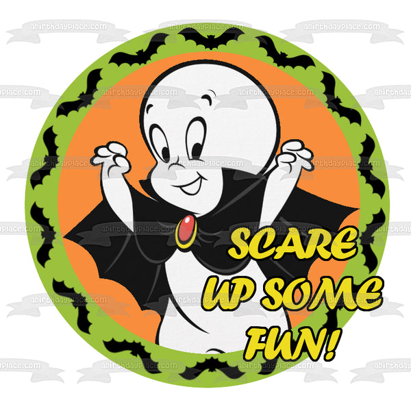 Casper Scare Up Some Fun Halloween Cape Bats Edible Cake Topper Image ABPID22355