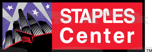 Staples Center Logo Buildings Stars Edible Cake Topper Image ABPID24053