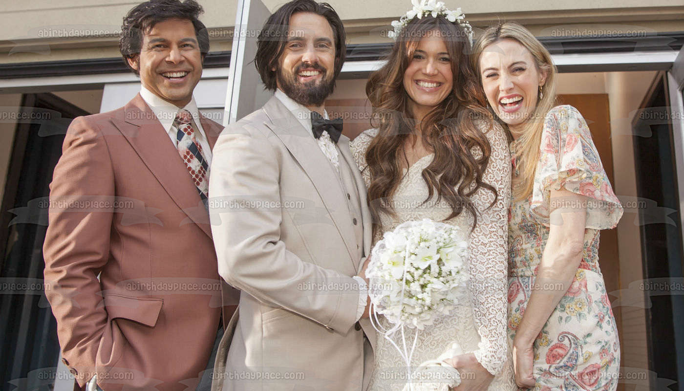 This Is Us Wedding Jack Rebecca Sophie Miguel Edible Cake Topper Image ABPID27016