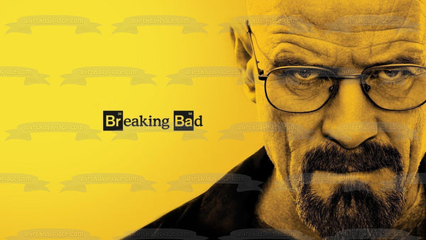 Breaking Bad Walter White Yellow Background Edible Cake Topper Image ABPID27022