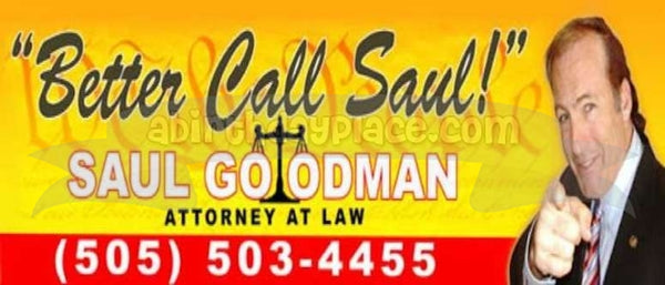 Better Call Saul Attorney at Law Billboard Saul Goodman Edible Cake Topper Image ABPID27028