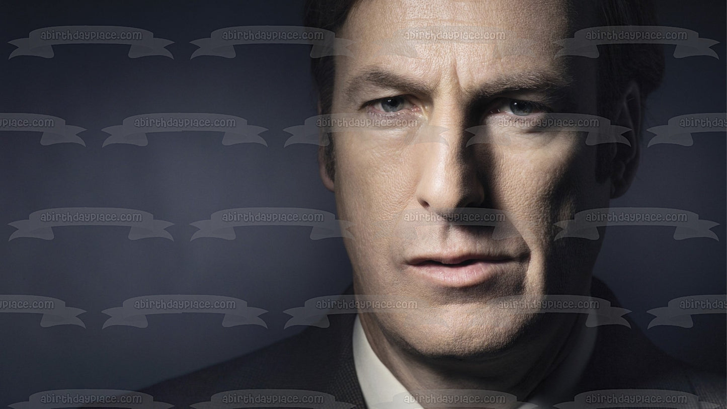 Better Call Saul Saul Goodman Black Background Edible Cake Topper Image ABPID27062