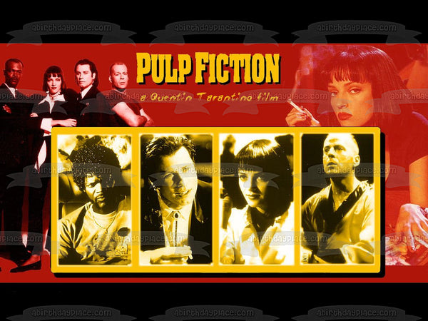 Pulp Fiction Vincent Jules Mia Wallace Butch Edible Cake Topper Image ABPID27146