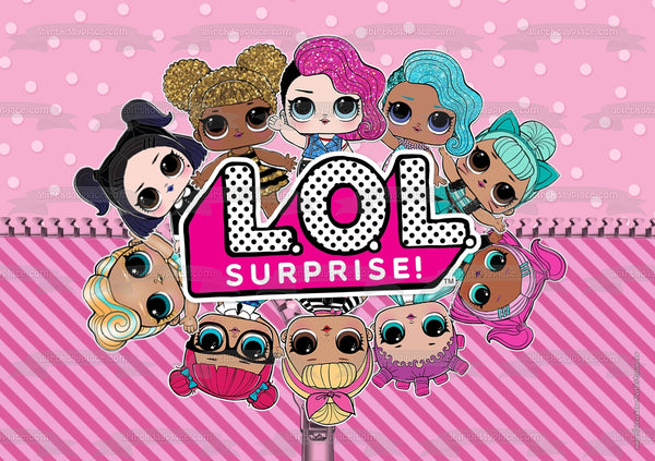 LOL Surprise Queen Bee Troublemaker Dusk Splash Queen V.R.Q.T. Luxe Sis Swing Edible Cake Topper Image ABPID27163