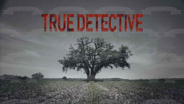 True Detective Field Tree Grey Sky Edible Cake Topper Image ABPID27176