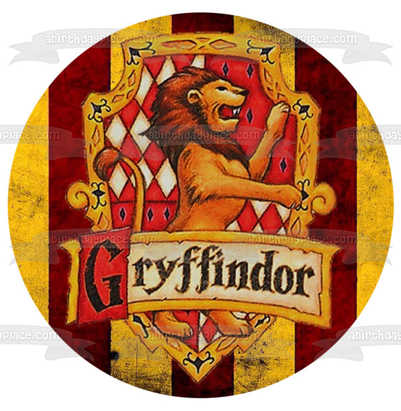 Harry Potter Gryffindor Crest Edible Cake Topper Image ABPID27796