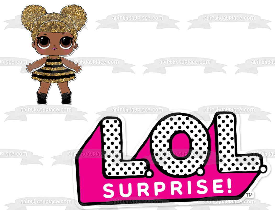 LOL Surprise Logo Queen Bee Edible Cake Topper Image ABPID28034