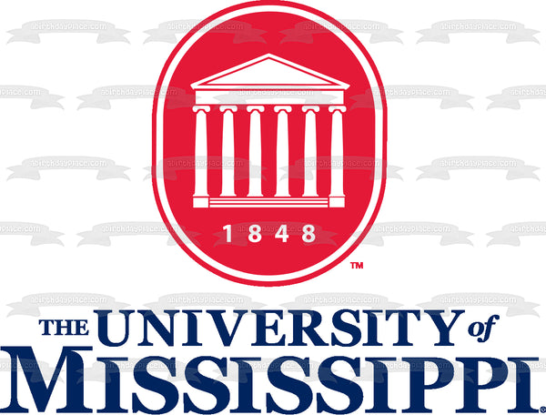 The University of Mississippi Lyceum Logo Ole Miss Edible Cake Topper Image ABPID28041