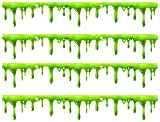 Green Dripping Slime Edible Cake Topper Image Strips ABPID49745