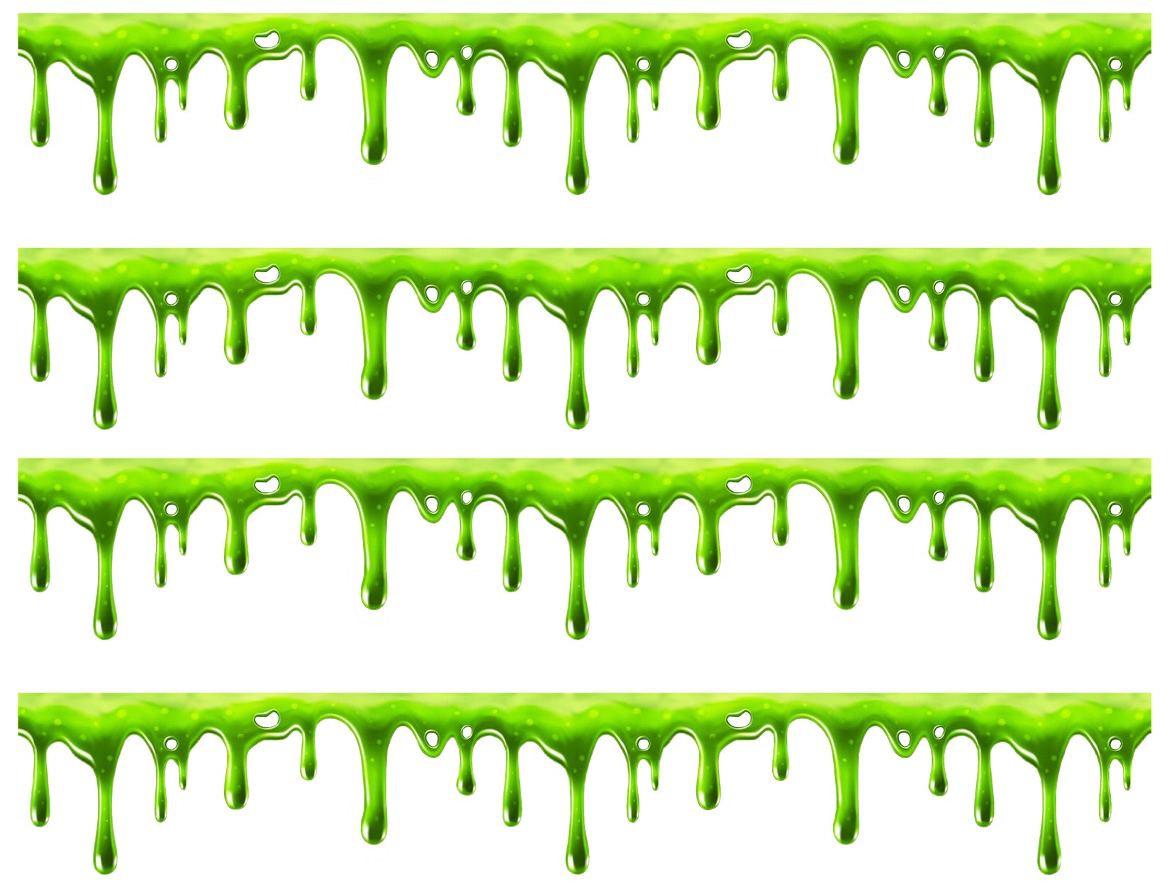 Green Dripping Slime Edible Cake Topper Image Strips ABPID49745