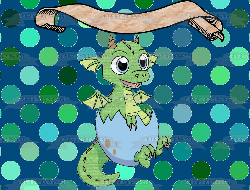 Imagen de decoración comestible para tarta de primer cumpleaños de Baby Dragon Baby Shower ABPID50298 