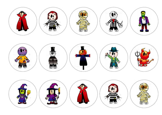 Halloween Cupcake Topper Frankenstein Dracula Witch Edible Cupcake Topper Images ABPID50319